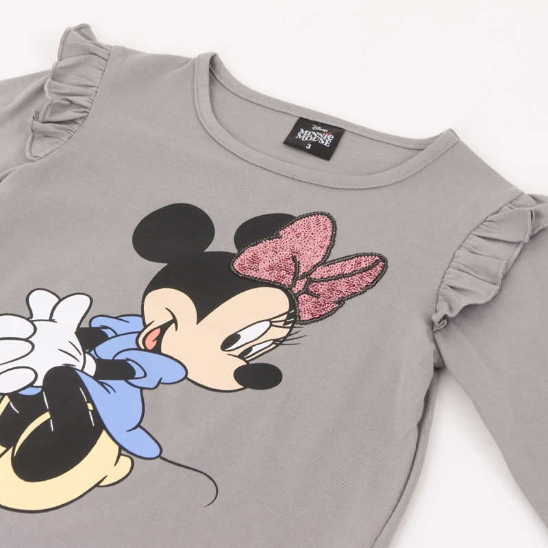 POLERA MANGA LARGA NIÑA VUELOS MINNIE MOUSE GRIS DISNEY - 3