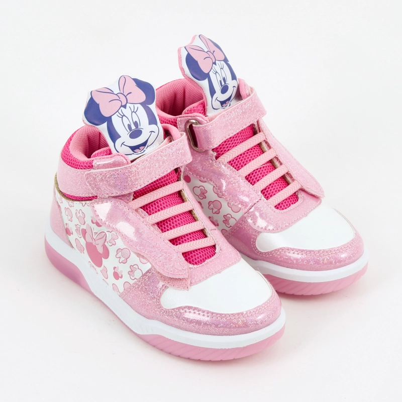 ZAPATILLA LUCES NIÑA CAÑA ALTA MINNIE ROSADO DISNEY - 2