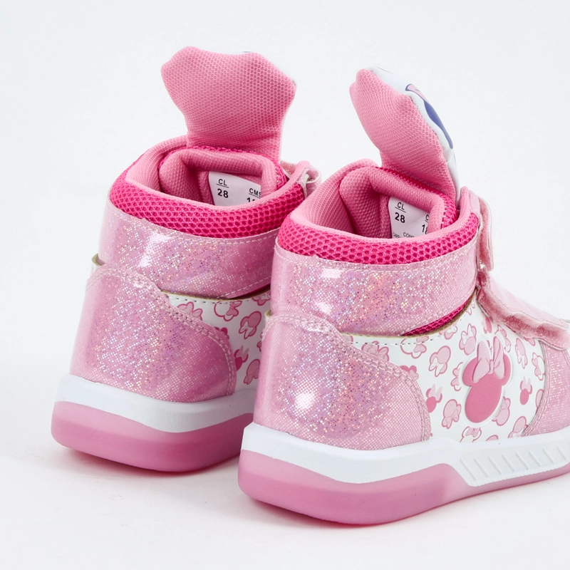 ZAPATILLA LUCES NIÑA CAÑA ALTA MINNIE ROSADO DISNEY - 3