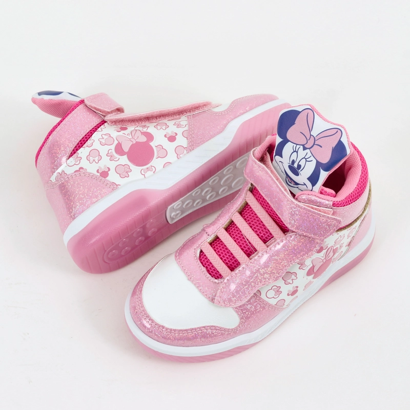 ZAPATILLA LUCES NIÑA CAÑA ALTA MINNIE ROSADO DISNEY - 4