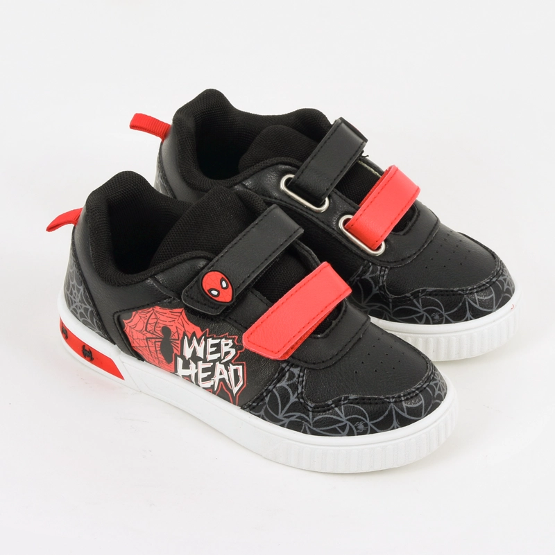ZAPATILLA LUCES NIÑO VELCRO SPIDERMAN NEGRO MARVEL - 2