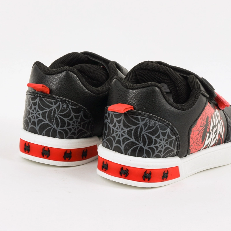 ZAPATILLA LUCES NIÑO VELCRO SPIDERMAN NEGRO MARVEL - 3