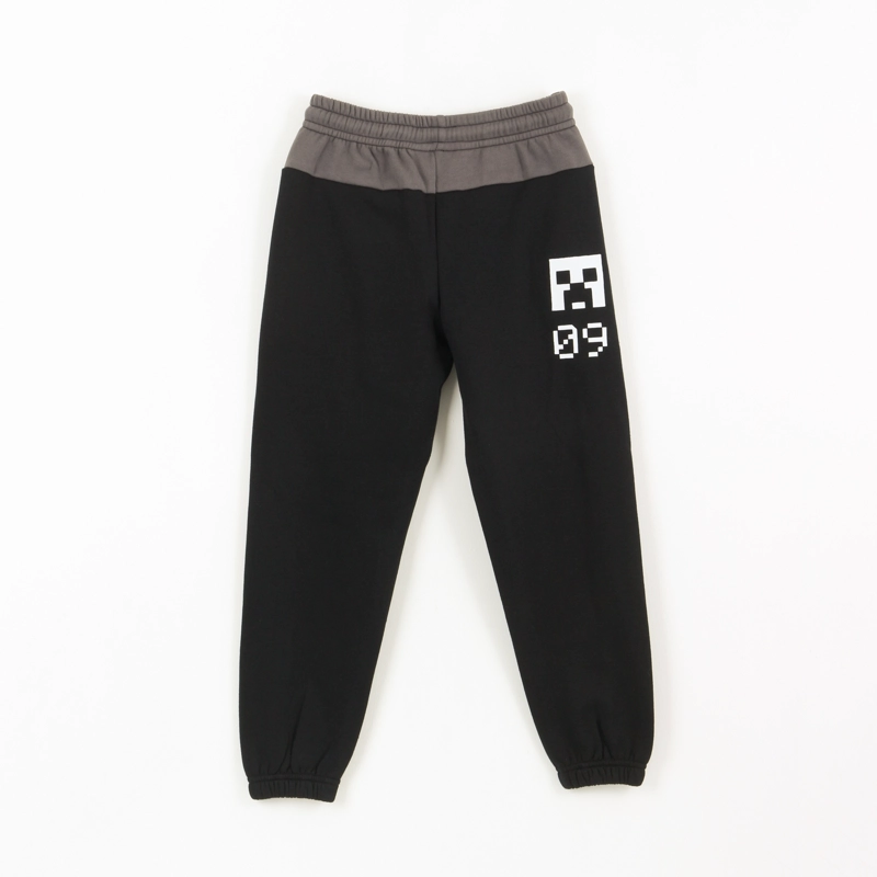 PANTALON DE BUZO NIÑO BANDA LATERAL NEGRO MINECRAFT - 2