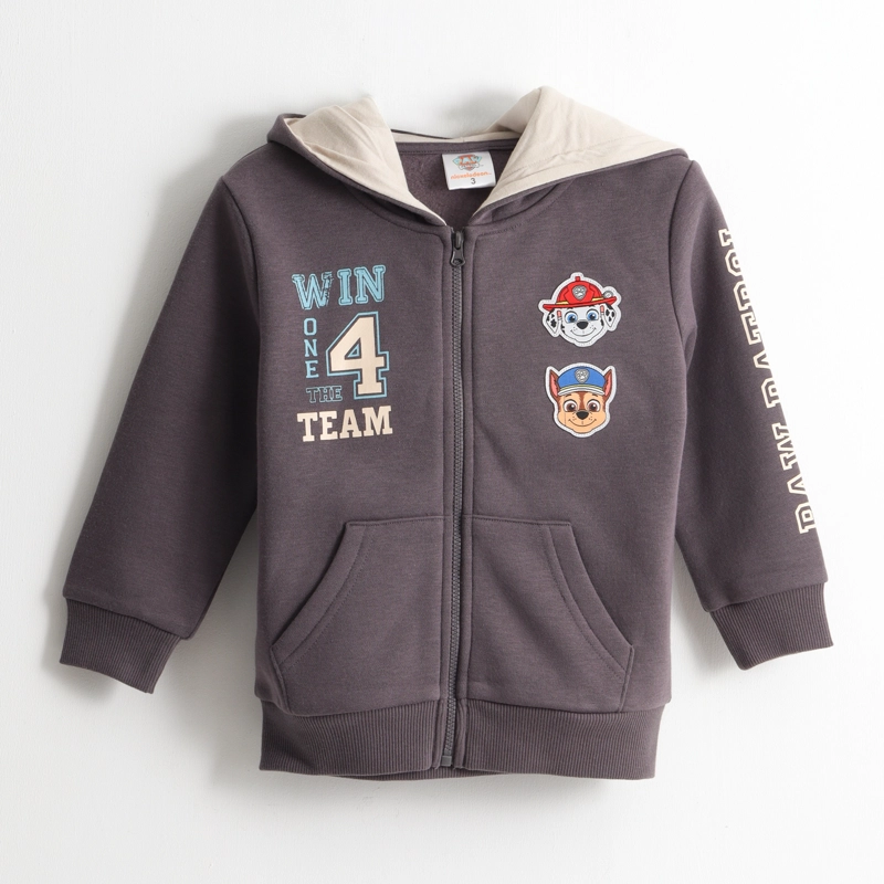 POLERON CIERRE NIÑO HOODIE CHASE & MARSHALL GRIS PAW PATROL - 1