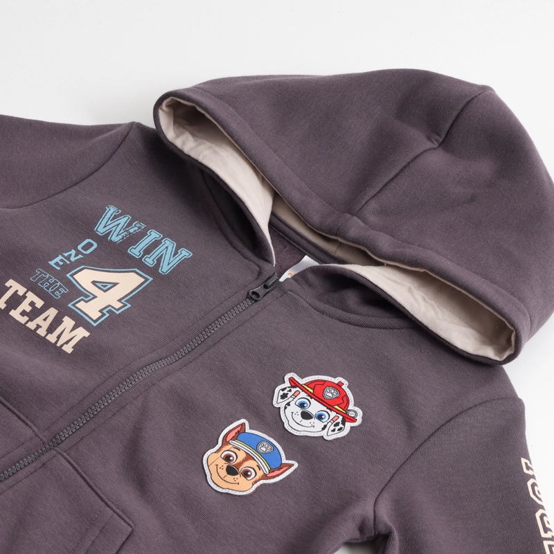 POLERON CIERRE NIÑO HOODIE CHASE & MARSHALL GRIS PAW PATROL - 3