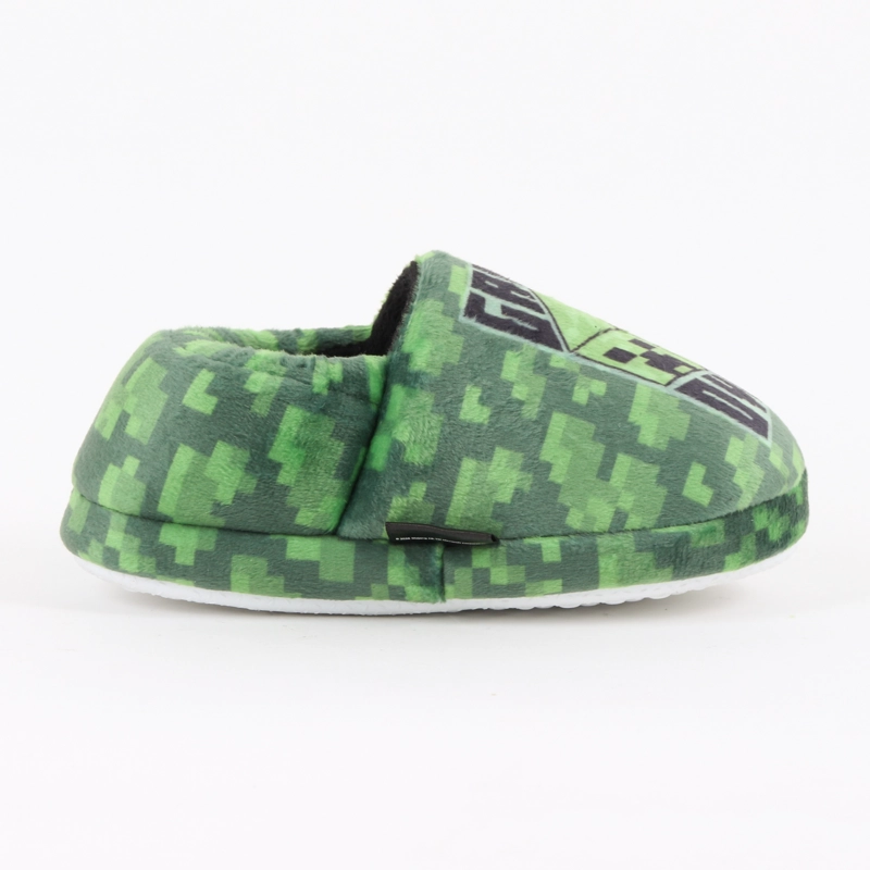 PANTUFLA NIÑO FULL PRINT GAME OVER VERDE MINECRAFT - 1