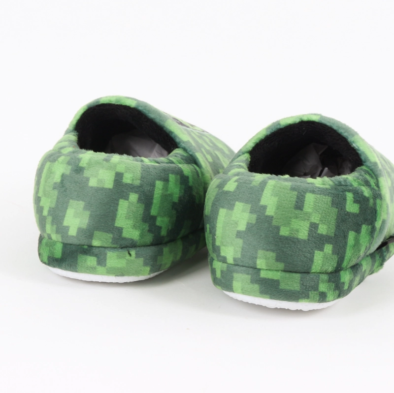 PANTUFLA NIÑO FULL PRINT GAME OVER VERDE MINECRAFT - 3