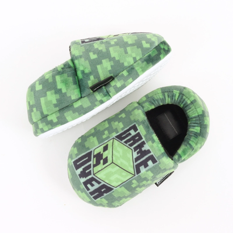 PANTUFLA NIÑO FULL PRINT GAME OVER VERDE MINECRAFT - 4