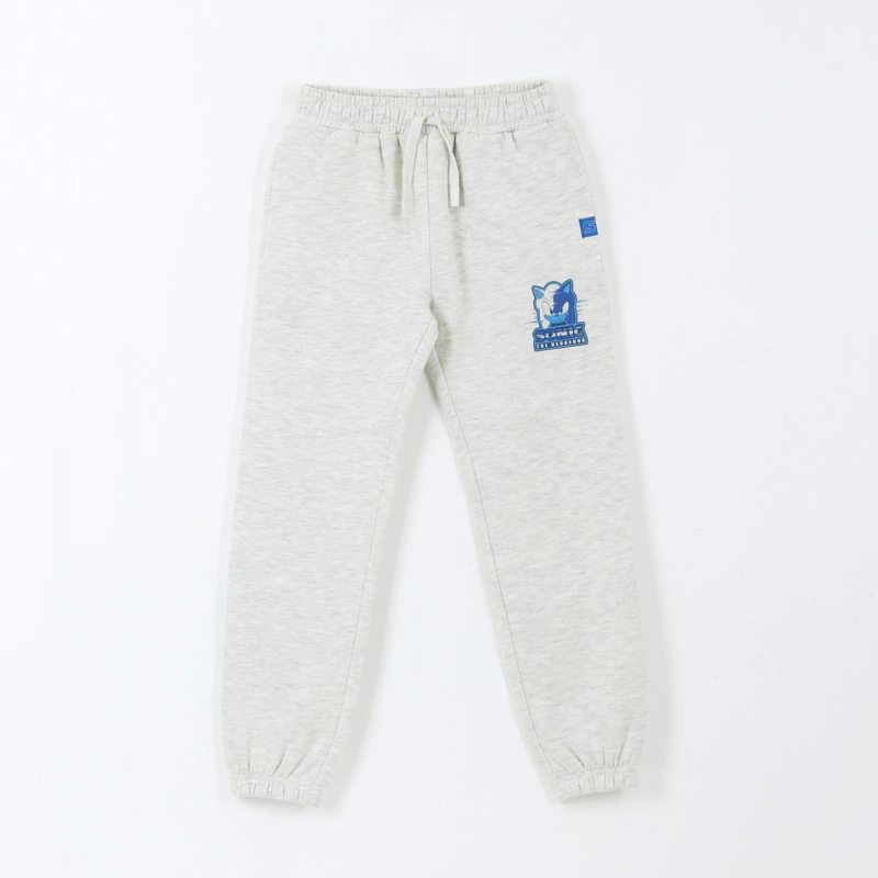 PANTALON DE BUZO NIÑO CARA GRIS SONIC - 1