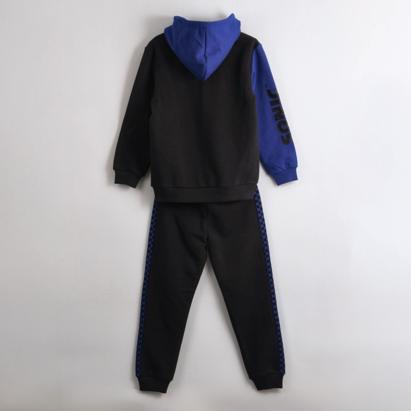 CONJUNTO BUZO NIÑO HOODIE GOTTA GO FAST NEGRO SONIC - 2
