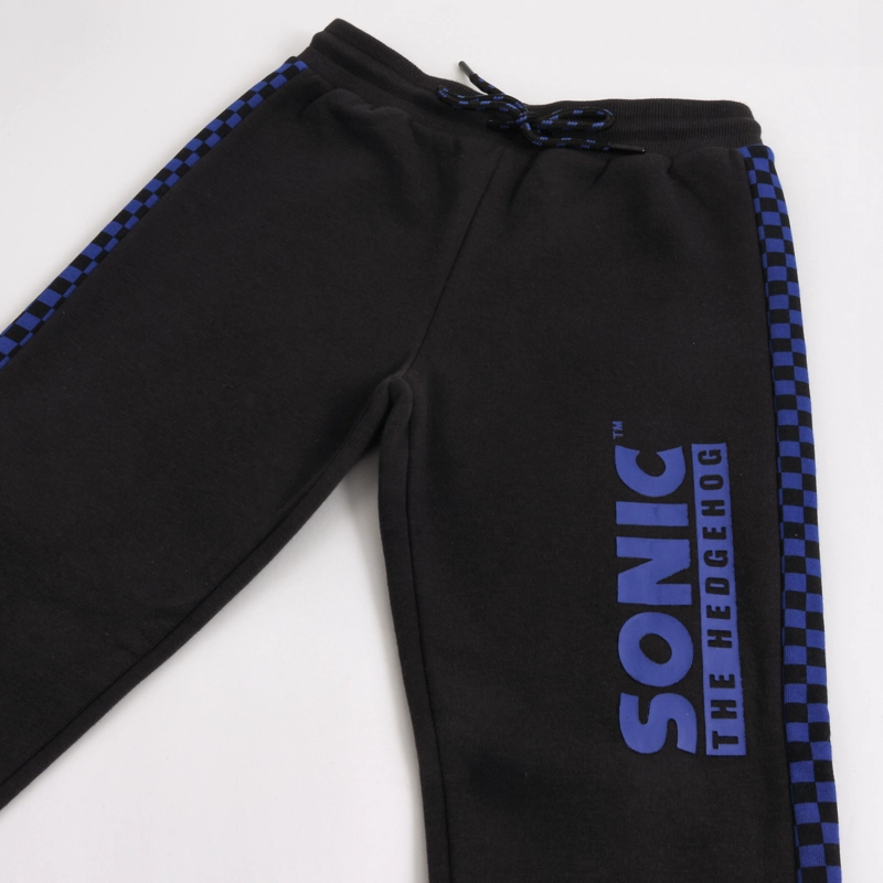 CONJUNTO BUZO NIÑO HOODIE GOTTA GO FAST NEGRO SONIC - 4