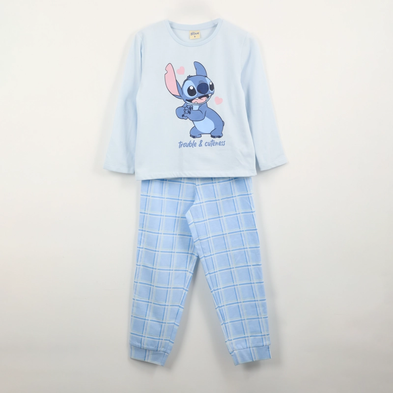 PIJAMA MANGA LARGA NIÑA LILO & STITCH CELESTE DISNEY - 1