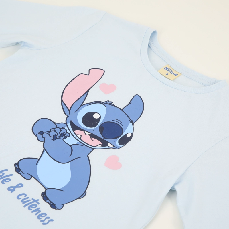 PIJAMA MANGA LARGA NIÑA LILO & STITCH CELESTE DISNEY - 3