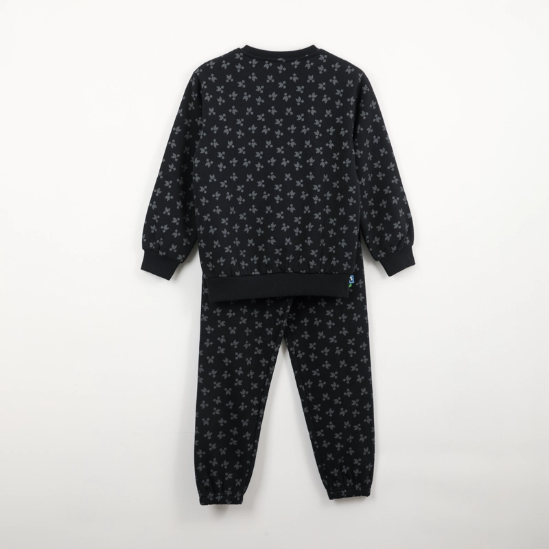 CONJUNTO BUZO NIÑO FULL PRINT CREEPER FACE NEGRO MINECRAFT - 2