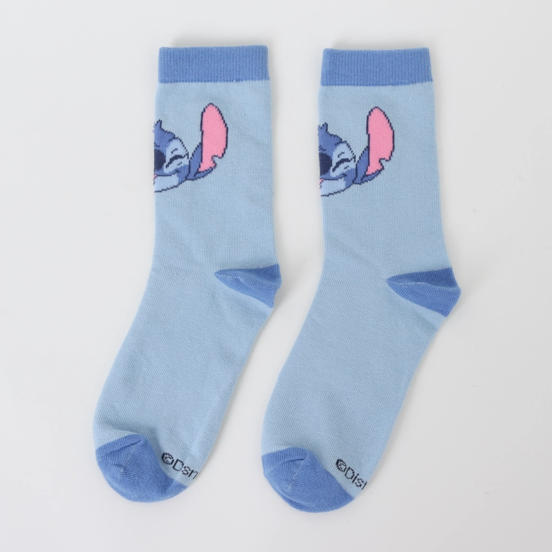 BIPACK CALCETINES NIÑA FULL PRINT LILO STITCH CELESTE DISNEY - 3