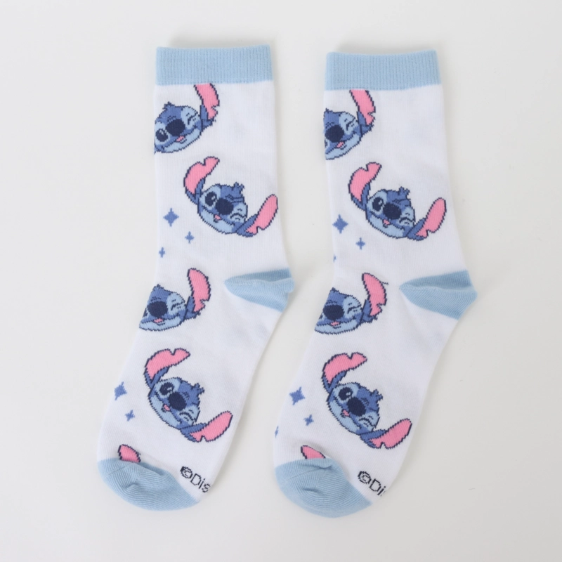 BIPACK CALCETINES NIÑA FULL PRINT LILO STITCH CELESTE DISNEY - 5