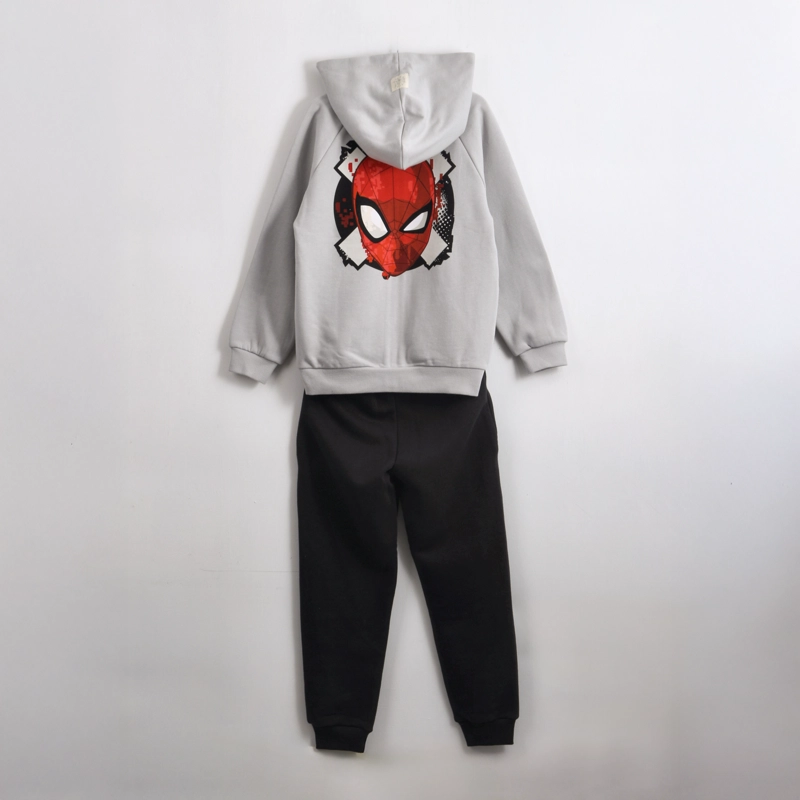 CONJUNTO BUZO NIÑO HOODIE BACK PRINT SPIDERMAN GRIS MARVEL - 2