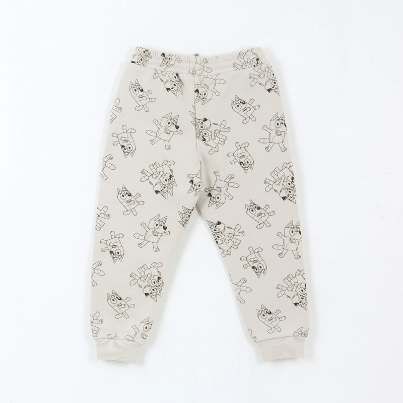 PANTALON DE BUZO NIÑO FULL PRINT LINEAL BEIGE BLUEY - 2