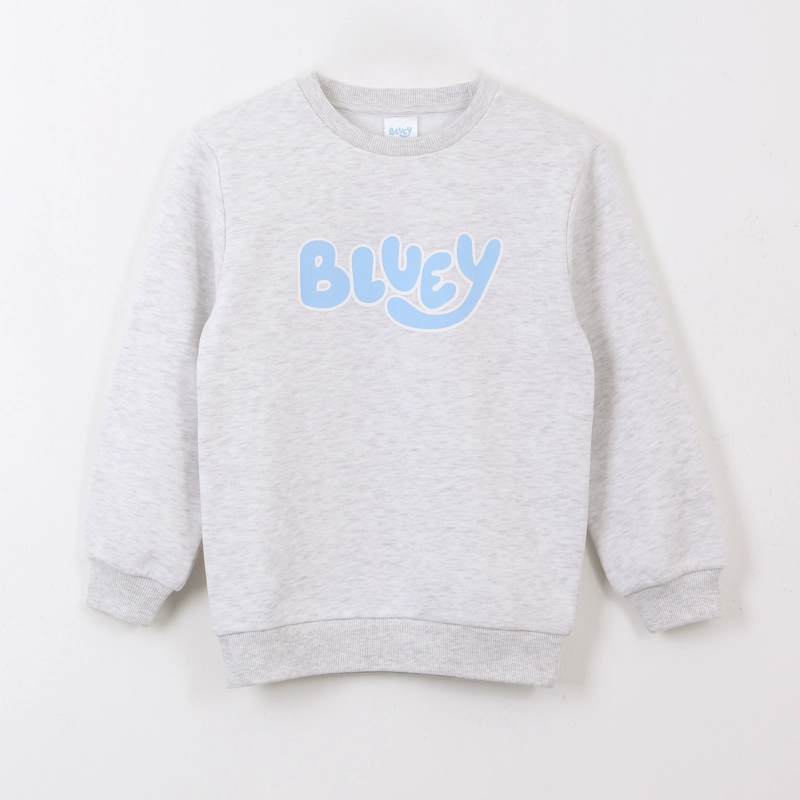 POLERON CERRADO NIÑO BACK PRINT SISTERS GRIS BLUEY - 1