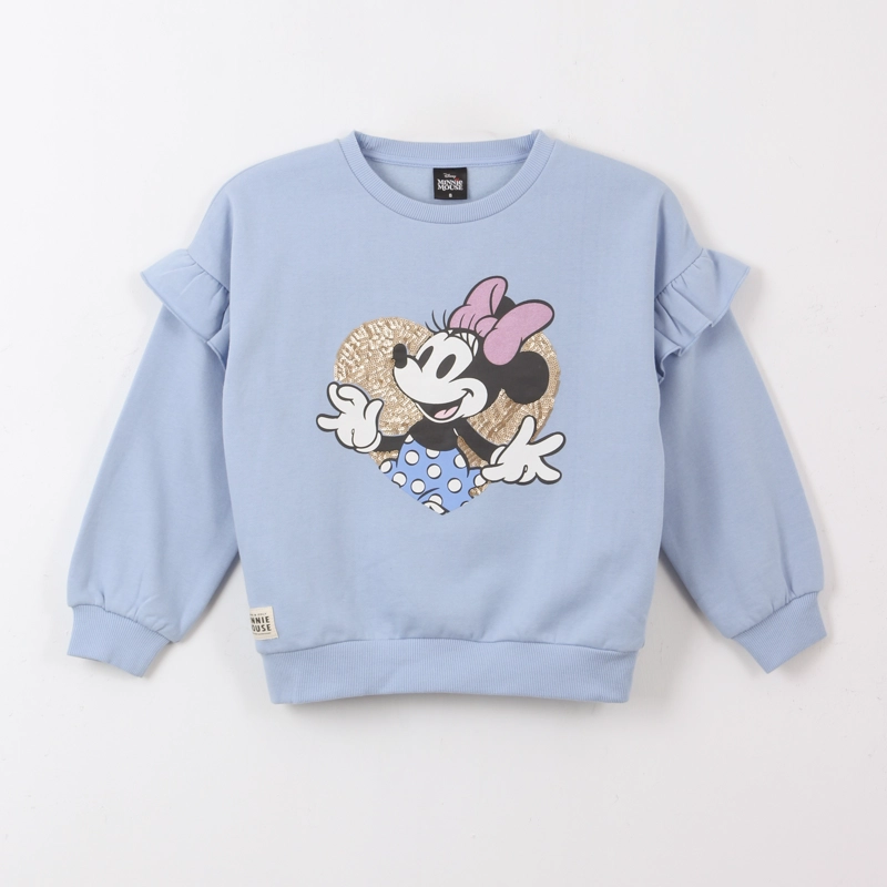 POLERON CERRADO NIÑA VUELOS MINNIE AZUL DISNEY - 1