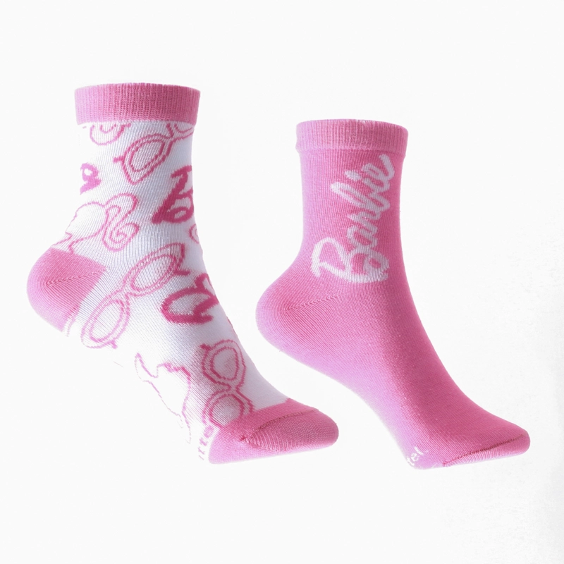 BIPACK CALCETINES NIÑA FULL PRINT ROSADO BARBIE - 1