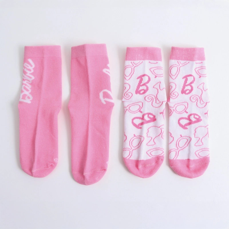 BIPACK CALCETINES NIÑA FULL PRINT ROSADO BARBIE - 2