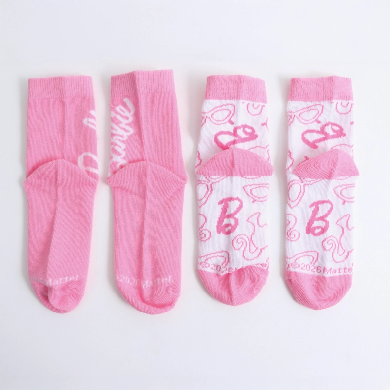BIPACK CALCETINES NIÑA FULL PRINT ROSADO BARBIE - 3