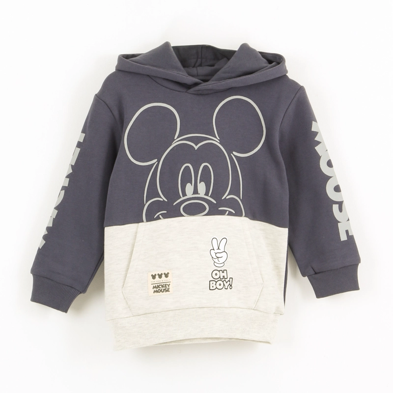 POLERON CERRADO NIÑO HOODIE MICKEY NEGRO DISNEY - 1