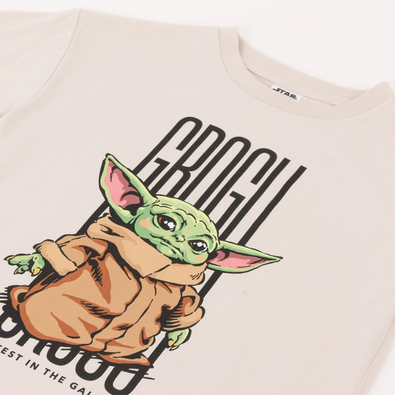 POLERA MANGA LARGA NIÑO GROGU BEIGE STAR WARS - 3