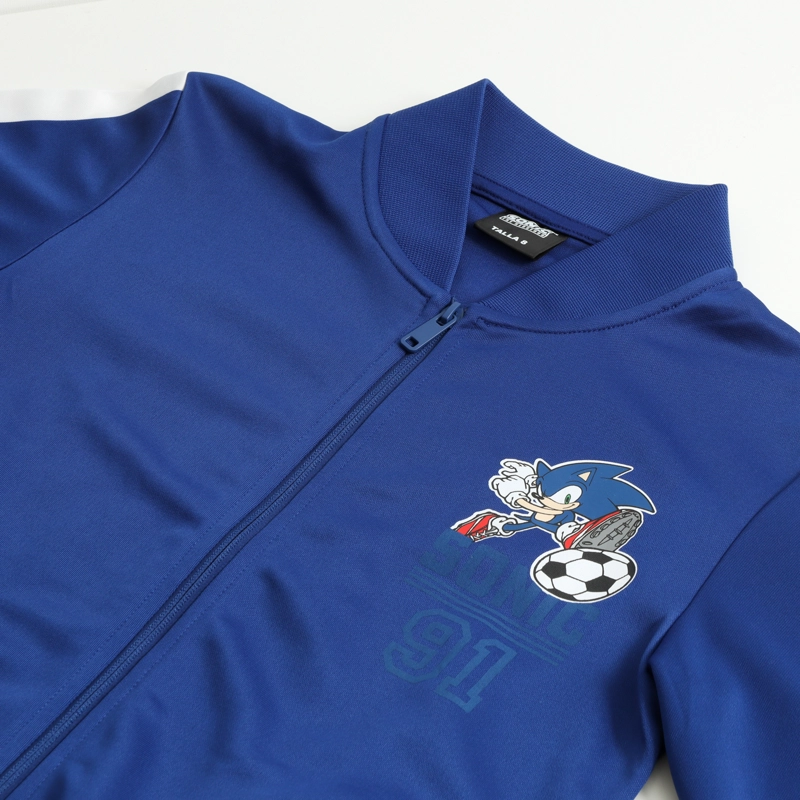 POLERON DEPORTIVO CIERRE NIÑO FUTBOL AZUL SONIC - 3