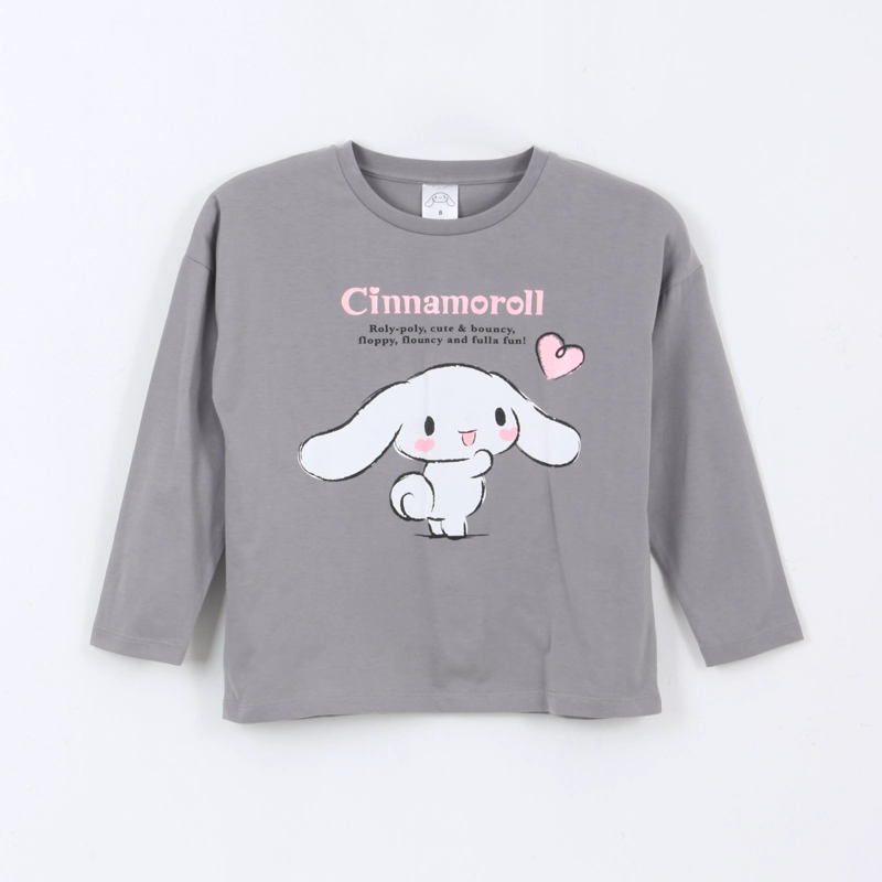 POLERA MANGA LARGA NIÑA CINNAMOROLL GRIS HELLO KITTY - 1