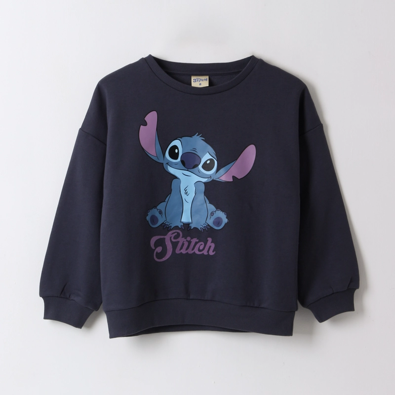 POLERON CERRADO NIÑA PERSONAJE LILO & STITCH NEGRO DISNEY - 1