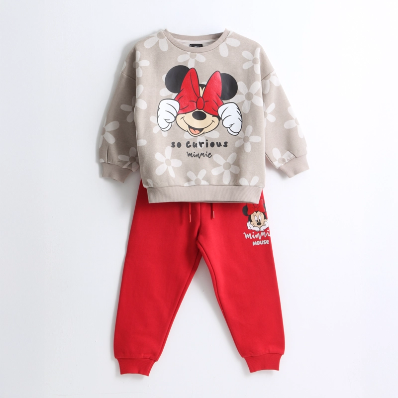 CONJUNTO BUZO NIÑA SO CURIOUS MINNIE BEIGE DISNEY - 1
