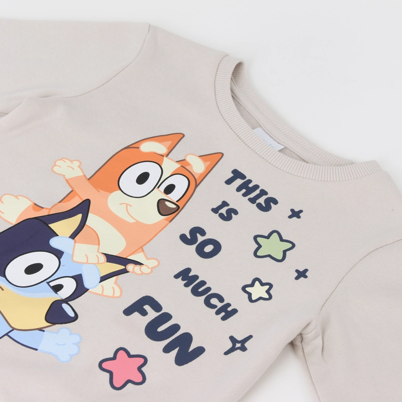 CONJUNTO BUZO NIÑO FUN BEIGE BINGO & BLUEY - 3
