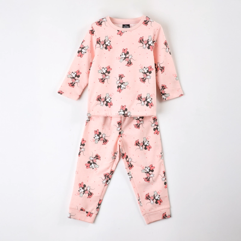 PIJAMA MANGA LARGA NIÑA FULL PRINT MINNIE MOUSE ROSA DISNEY - 1