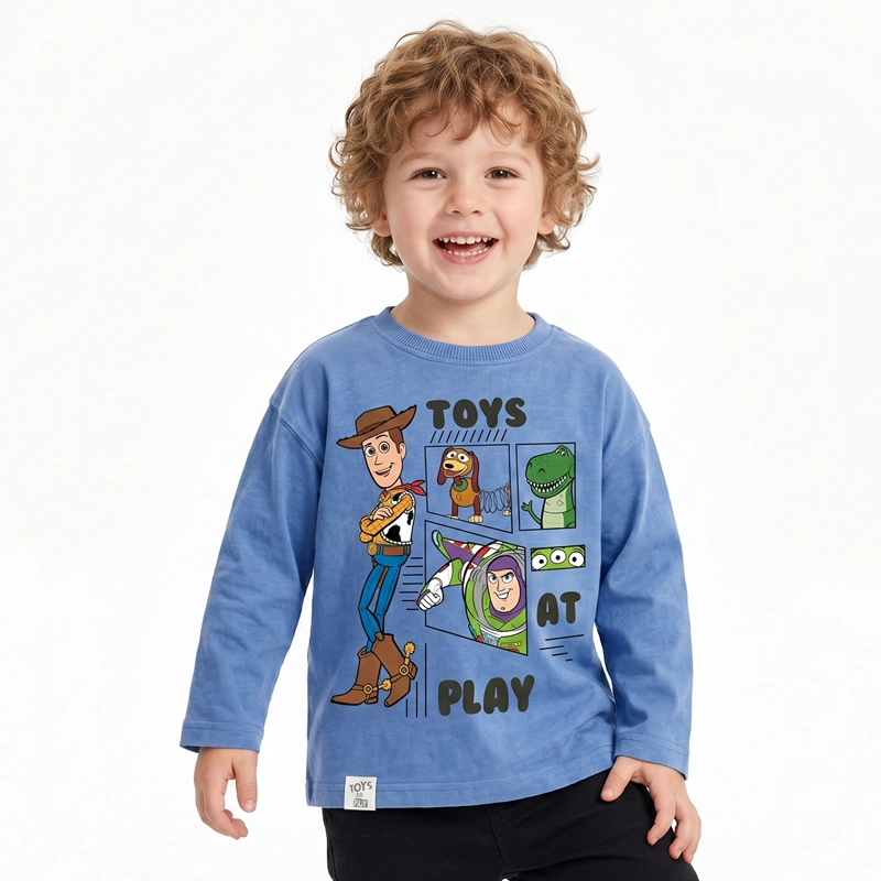 POLERA MANGA LARGA NIÑO TOYS AT PLAY TOY STORY AZUL DISNEY - 1