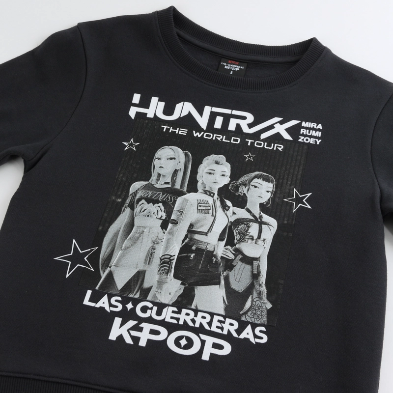 POLERON CERRADO NIÑA HUNTR/X NEGRO KPOP DEMON HUNTERS - 3