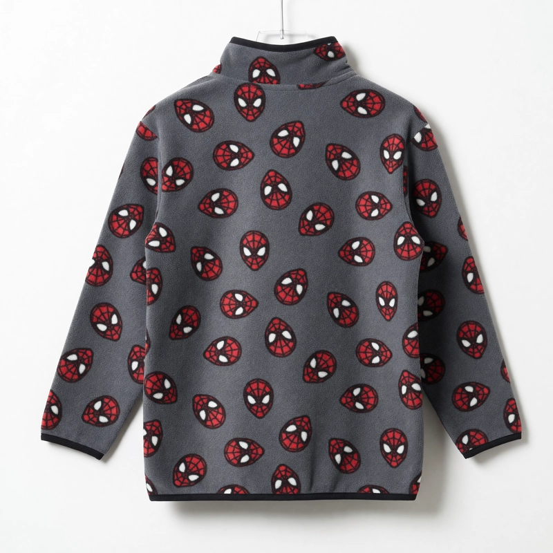 POLAR NIÑO FULL PRINT CARAS SPIDERMAN GRIS MARVEL - 2