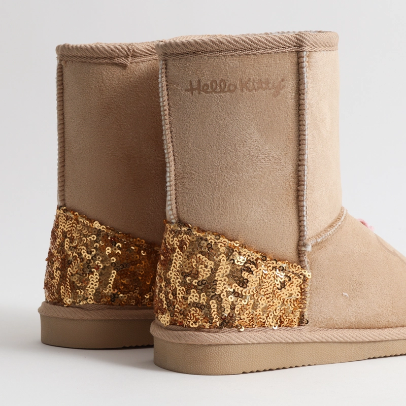 BOTA NIÑA CHIPORRO LENTEJUELAS BEIGE HELLO KITTY - 3