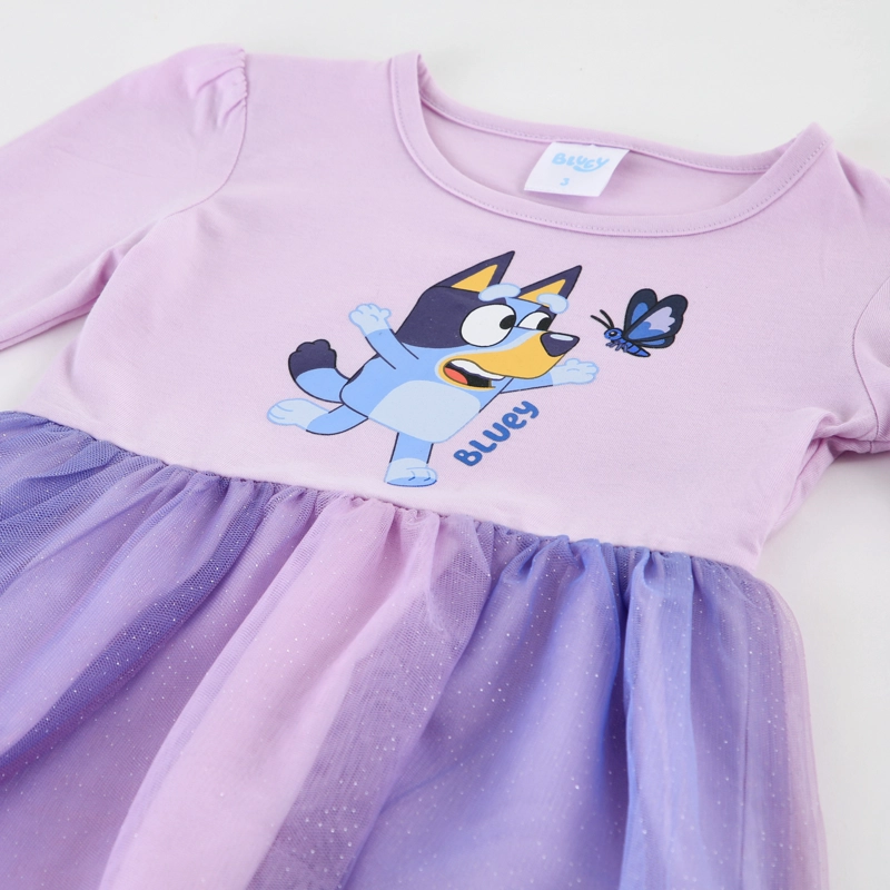 VESTIDO TUL NIÑA BLUEY ESTAMPADO MORADO - 3
