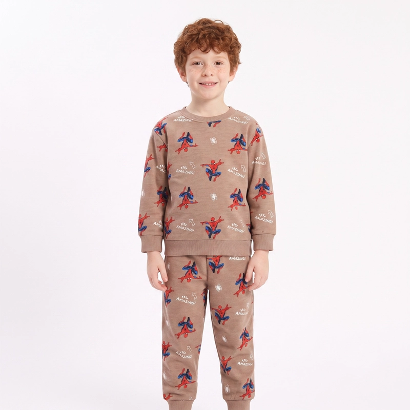 CONJUNTO BUZO NIÑO SPIDERMAN MARVEL FULL PRINT ROSADO - 1