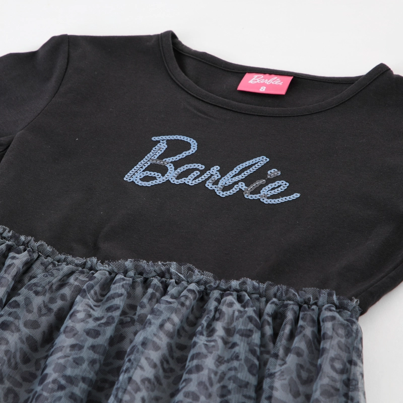 VESTIDO TUL NIÑA BARBIE BORDADO NEGRO - 3
