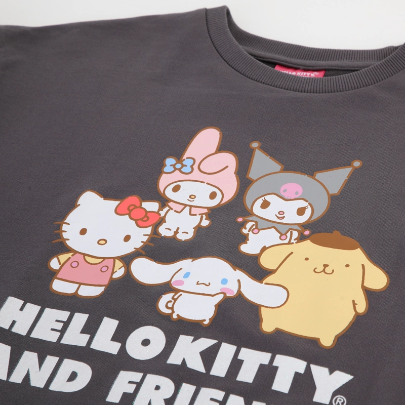 CONJUNTO BUZO NIÑA HELLO KITTY AND FRIENDS GRIS - 3