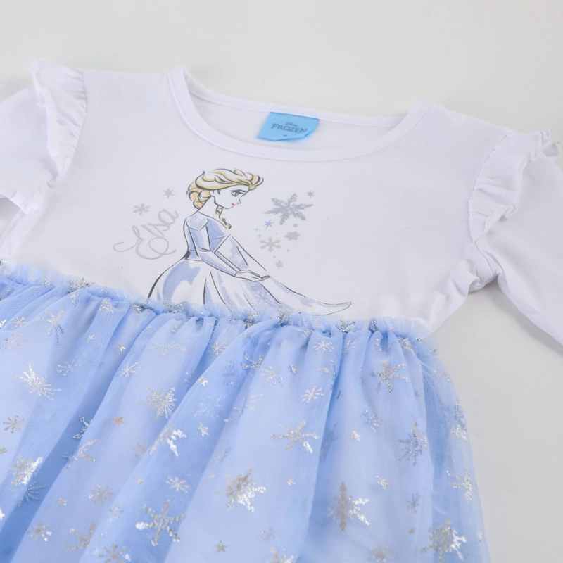 VESTIDO TUL NIÑA ELSA DISNEY CELESTE - 4