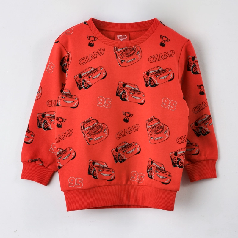 POLERON CERRADO NIÑO CARS DISNEY FULL PRINT ROJO - 1