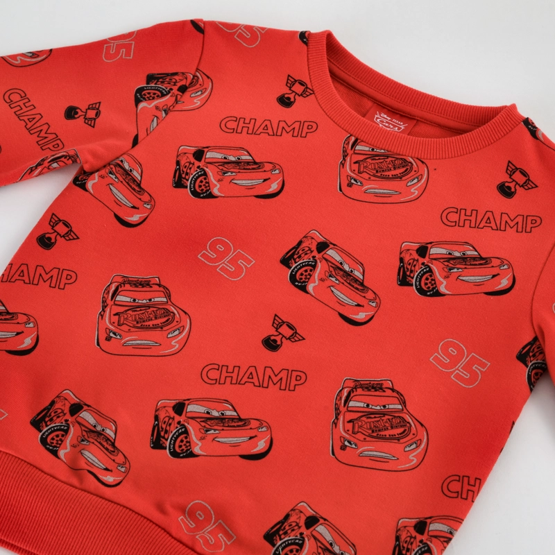 POLERON CERRADO NIÑO CARS DISNEY FULL PRINT ROJO - 3