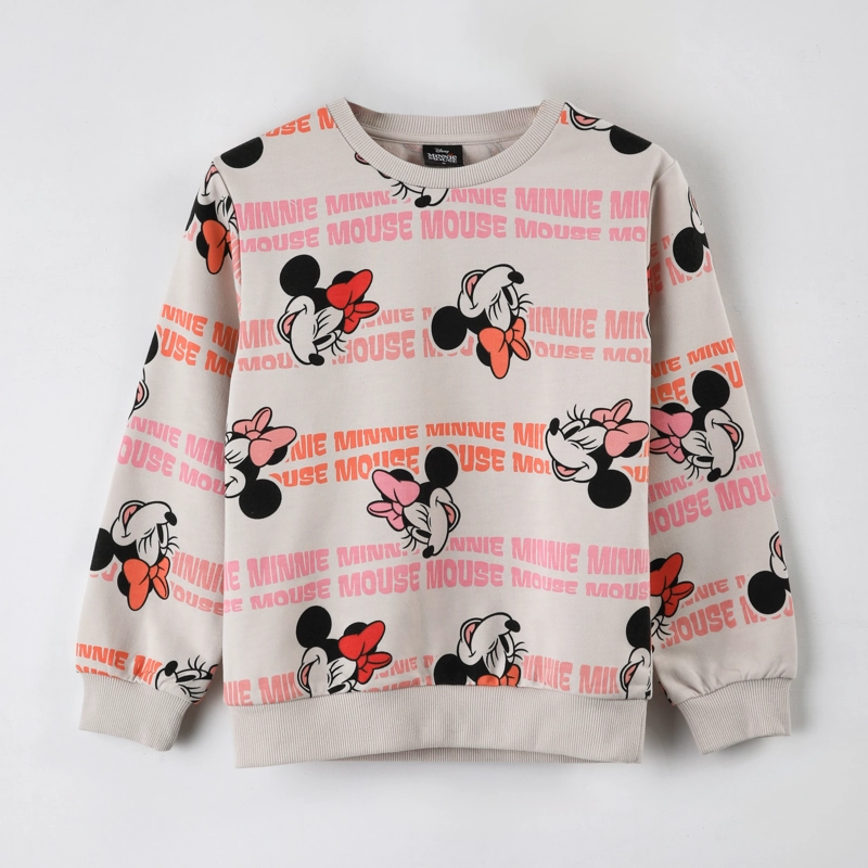 POLERON CERRADO NIÑA MINNIE DISNEY FULL PRINT BEIGE - 2
