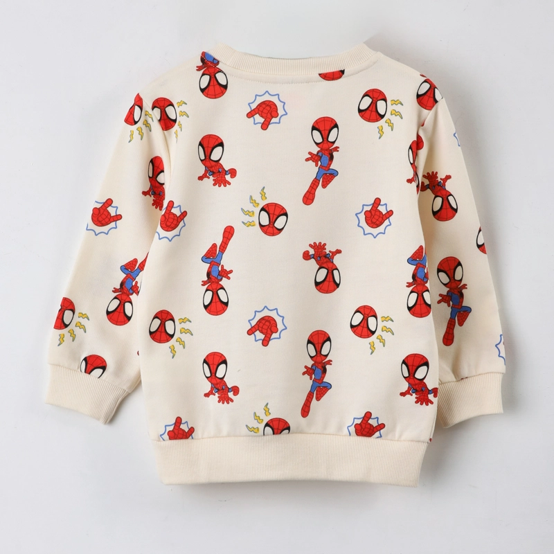 POLERON CERRADO NIÑO SPIDEY MARVEL FULL PRINT CREMA - 3