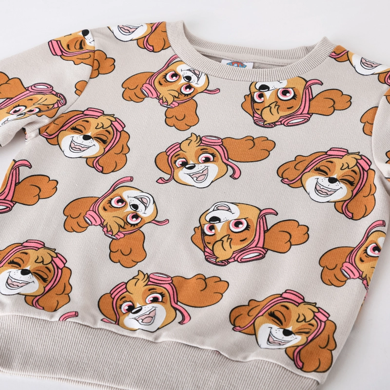 POLERON CERRADO NIÑA PAW PATROL SKYE FULL PRINT BEIGE - 3