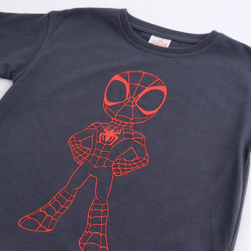 POLERA MANGA CORTA NIÑO SPIDEY MARVEL OUTLINE GRIS - 4